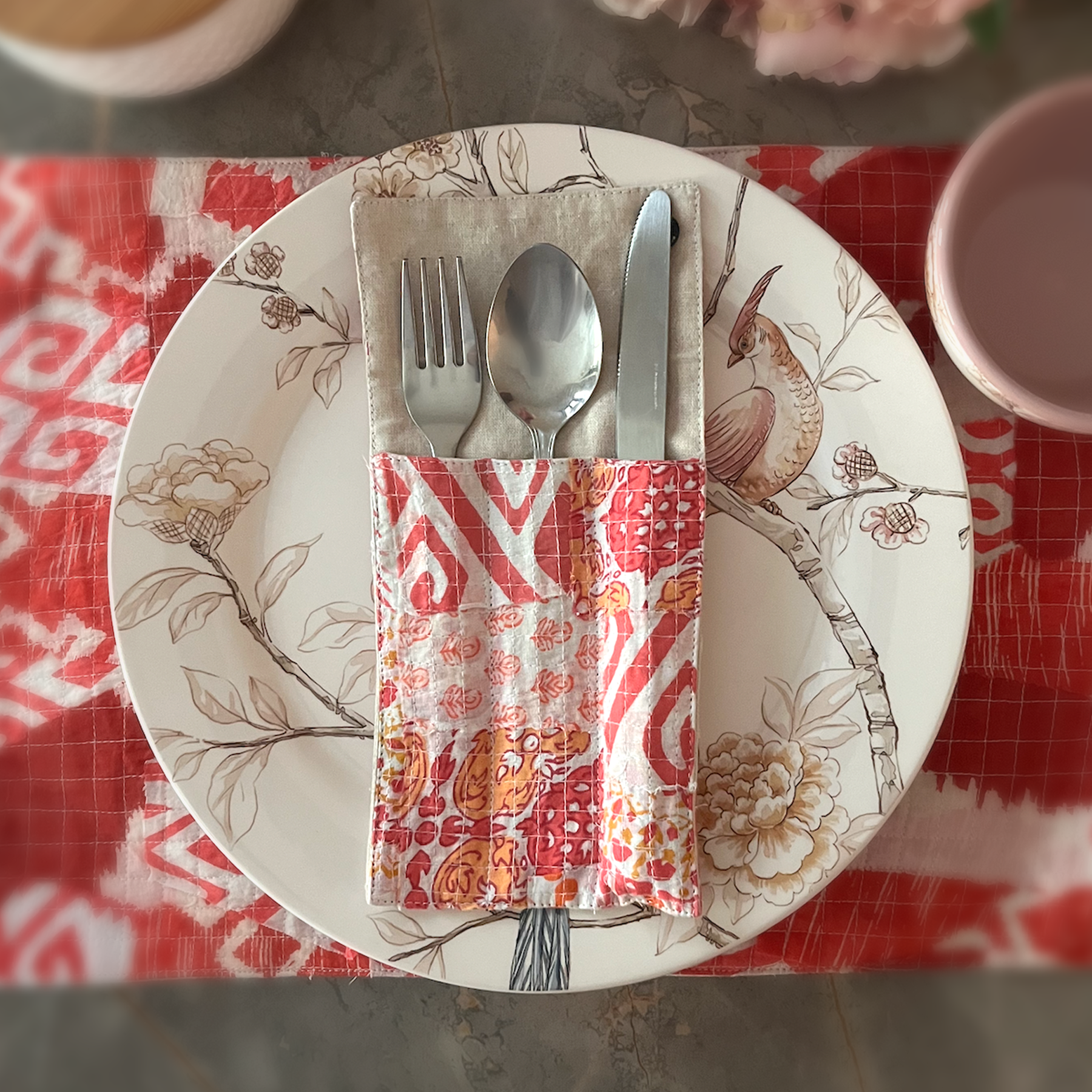 Order reusable dining cutlery holder