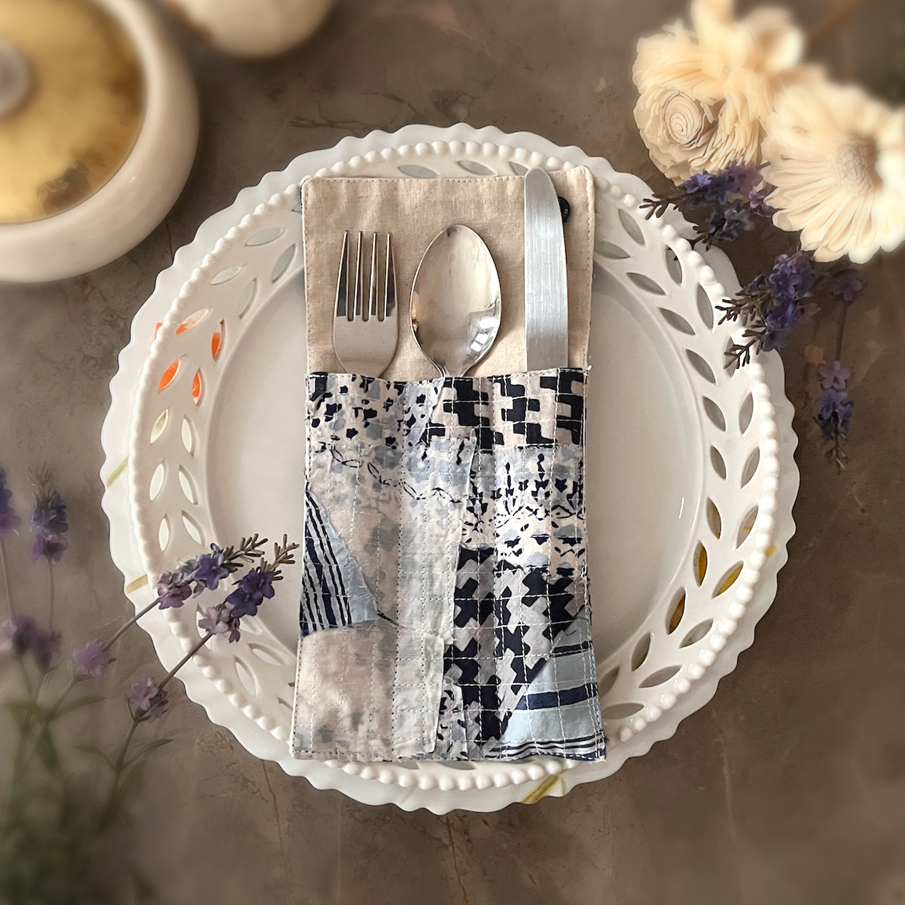 Shop handmade cutlery storage pocket