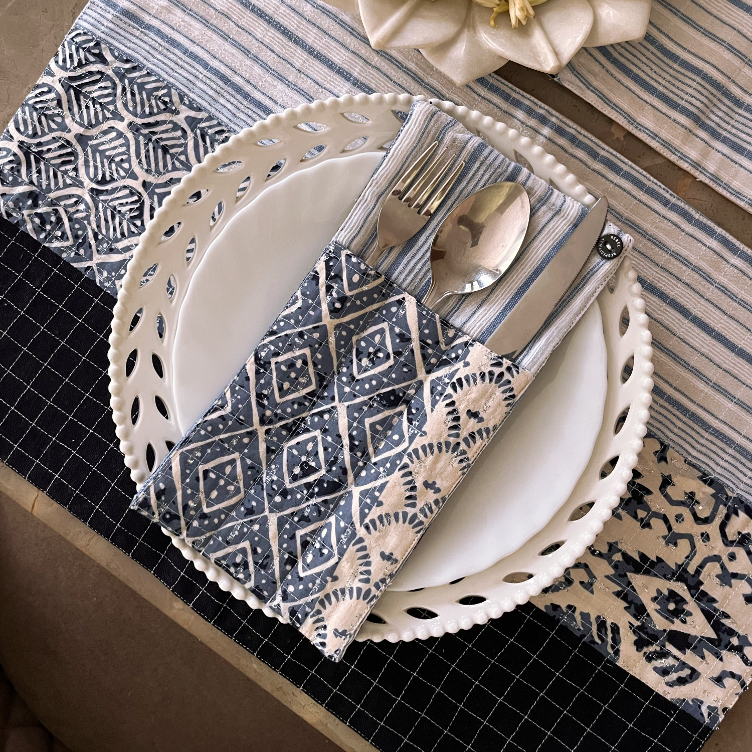 Cutlery Pockets Blue